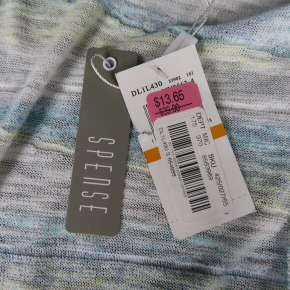 Lightweight Blue and Tan Striped Spense Sweaters Sz. S - Picture 7 of 14